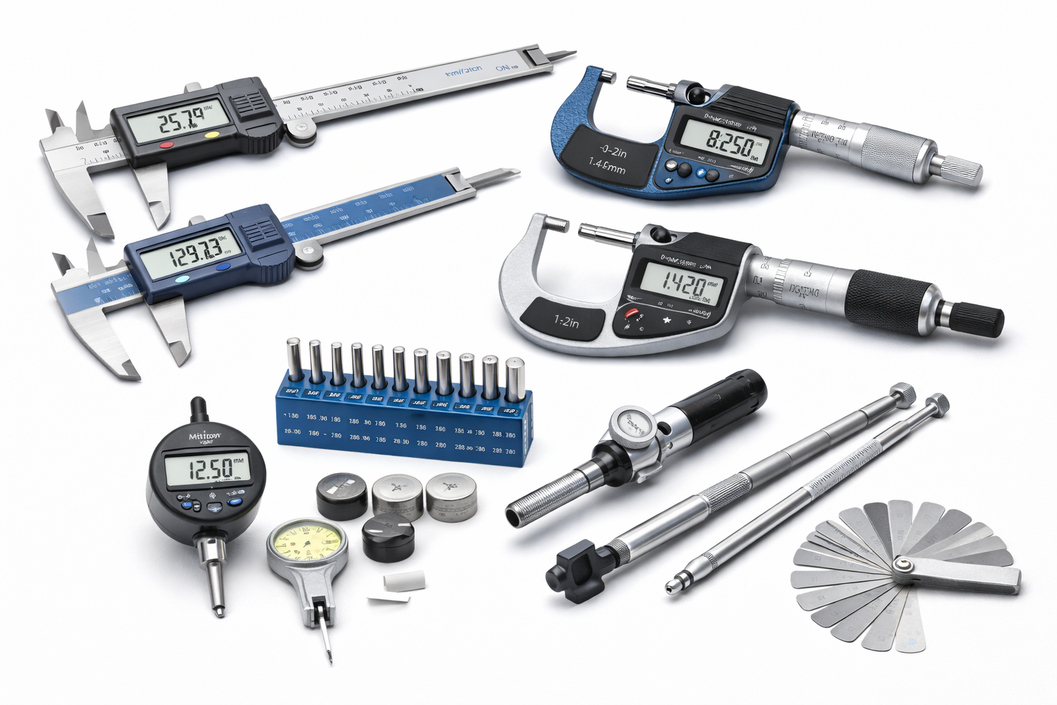 Measuring and data logging — calipers, micrometers, thermometers and data loggers